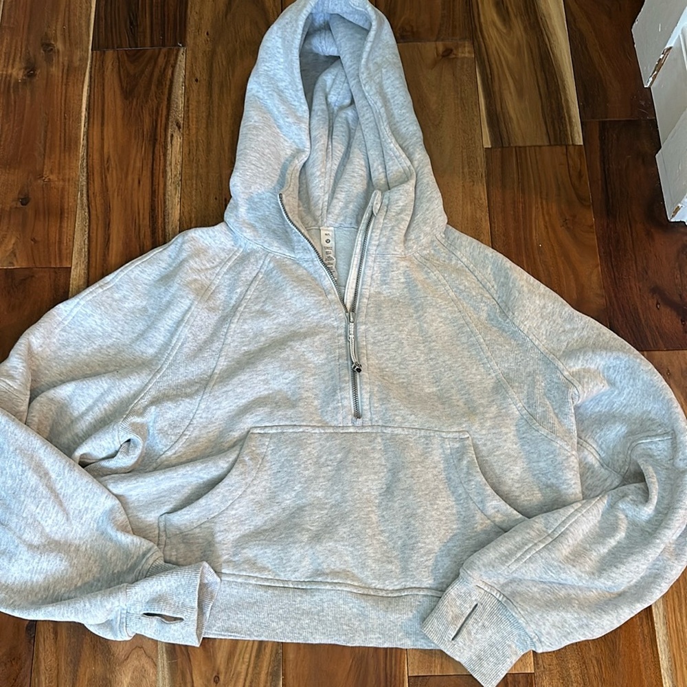 Cropped scuba hoodie